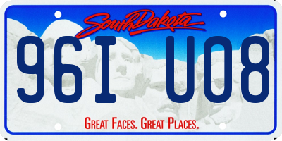 SD license plate 96IU08