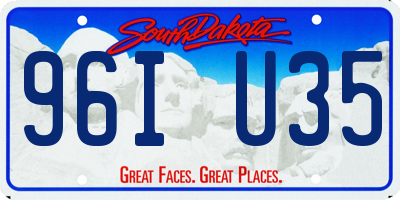 SD license plate 96IU35