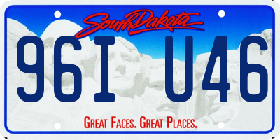 SD license plate 96IU46