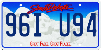 SD license plate 96IU94