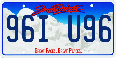 SD license plate 96IU96