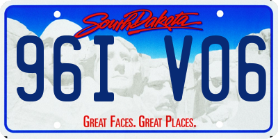 SD license plate 96IV06