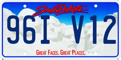 SD license plate 96IV12