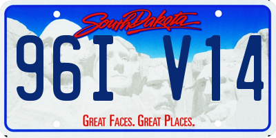 SD license plate 96IV14