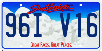SD license plate 96IV16
