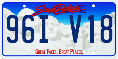 SD license plate 96IV18