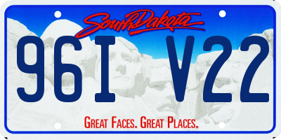 SD license plate 96IV22