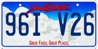 SD license plate 96IV26