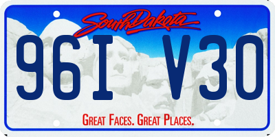SD license plate 96IV30