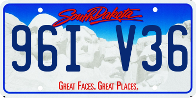SD license plate 96IV36