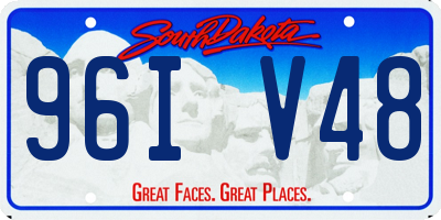 SD license plate 96IV48