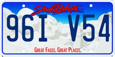 SD license plate 96IV54