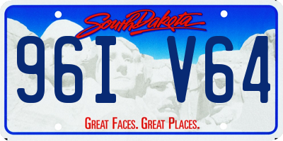 SD license plate 96IV64