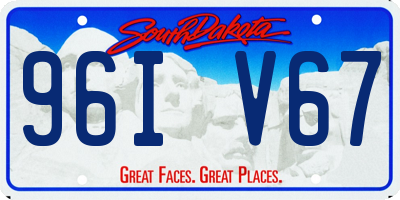 SD license plate 96IV67