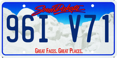 SD license plate 96IV71