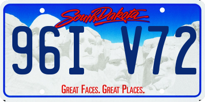 SD license plate 96IV72