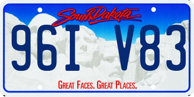 SD license plate 96IV83