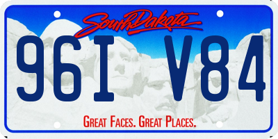 SD license plate 96IV84