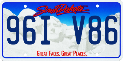 SD license plate 96IV86