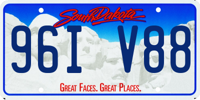 SD license plate 96IV88