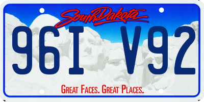 SD license plate 96IV92