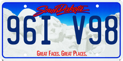 SD license plate 96IV98