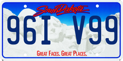 SD license plate 96IV99