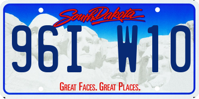 SD license plate 96IW10