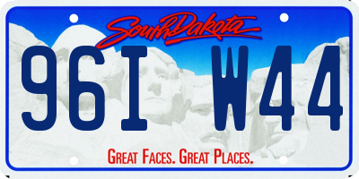 SD license plate 96IW44