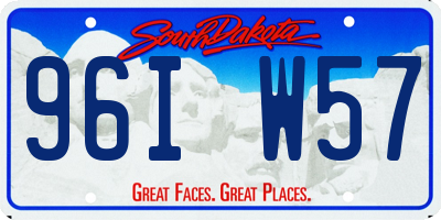 SD license plate 96IW57