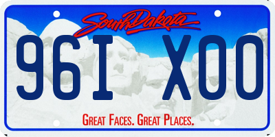 SD license plate 96IX00