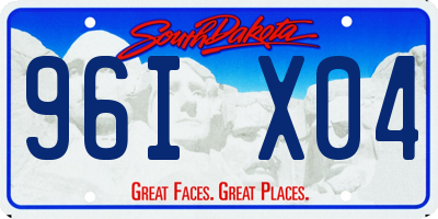SD license plate 96IX04