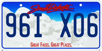 SD license plate 96IX06