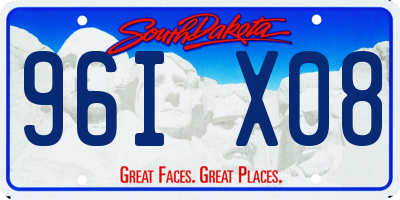 SD license plate 96IX08