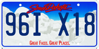 SD license plate 96IX18
