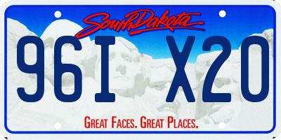 SD license plate 96IX20
