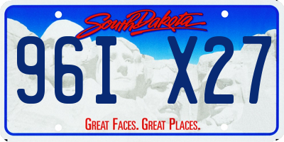 SD license plate 96IX27