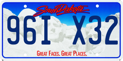 SD license plate 96IX32