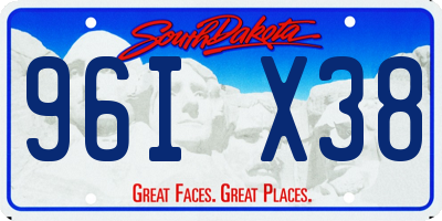 SD license plate 96IX38