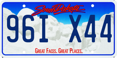 SD license plate 96IX44