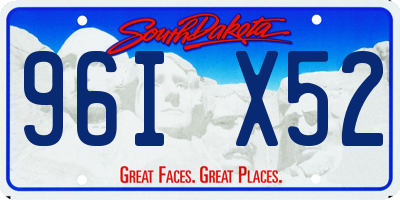 SD license plate 96IX52