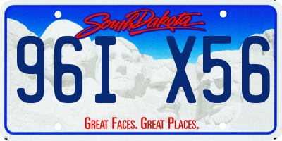 SD license plate 96IX56