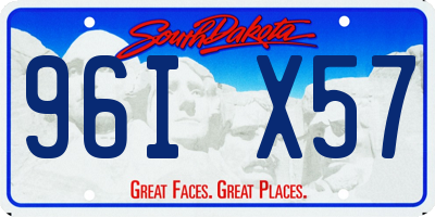 SD license plate 96IX57