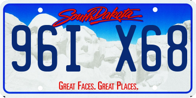 SD license plate 96IX68