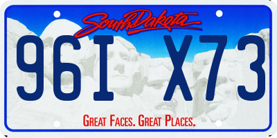 SD license plate 96IX73