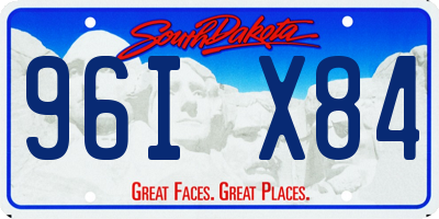 SD license plate 96IX84