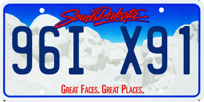 SD license plate 96IX91