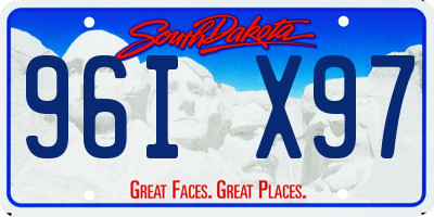 SD license plate 96IX97