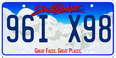 SD license plate 96IX98