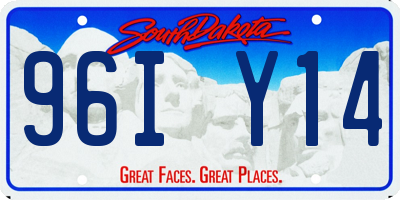 SD license plate 96IY14